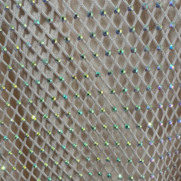 Mesh Beaded Short Sleeve Top - Picture 5 of 7